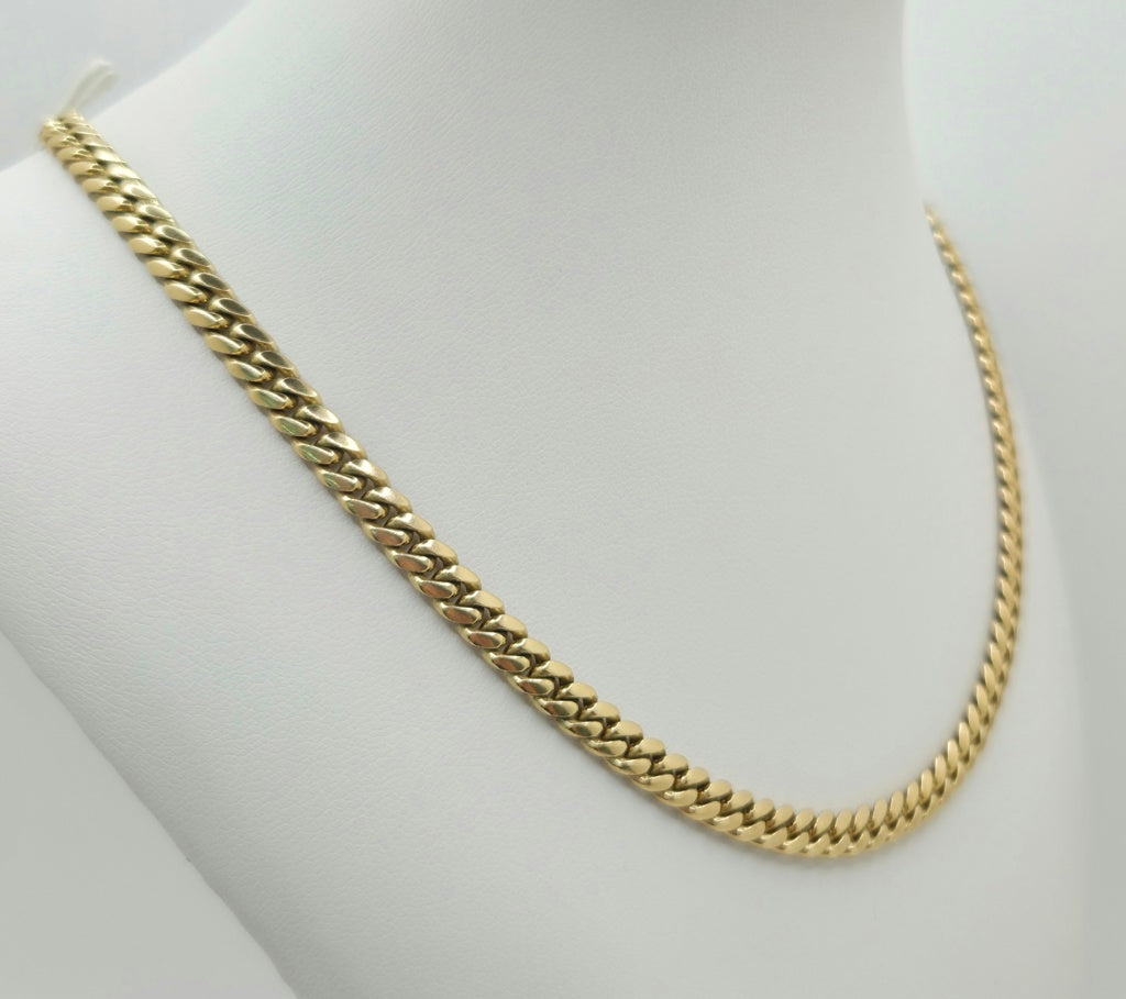 10KT SOLID MIAMI CUBAN CHAIN Size 20INCH 6MM Weight 46.9GR