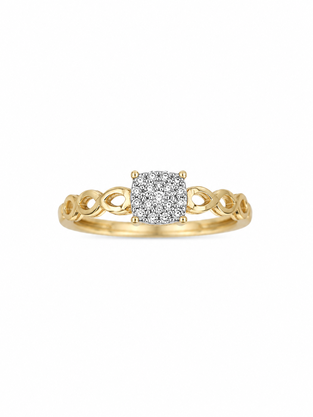 10KT STYLE CZ INFINITE PROMISE RING Size 7 Weight 1.6GR