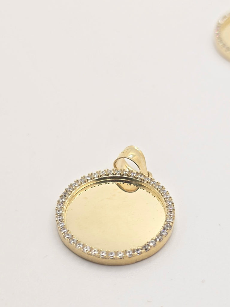 10KT MEMORIAL PENDANT CZ EDGE