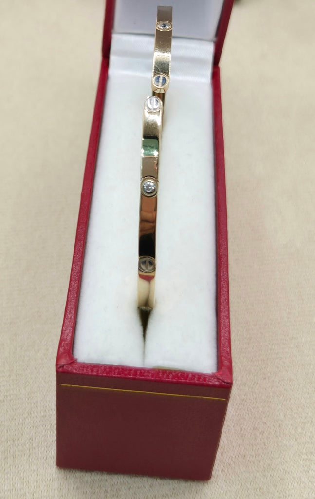 14KT TWO TONE CARTI DESIGN BANGLE Weight 6.7GR