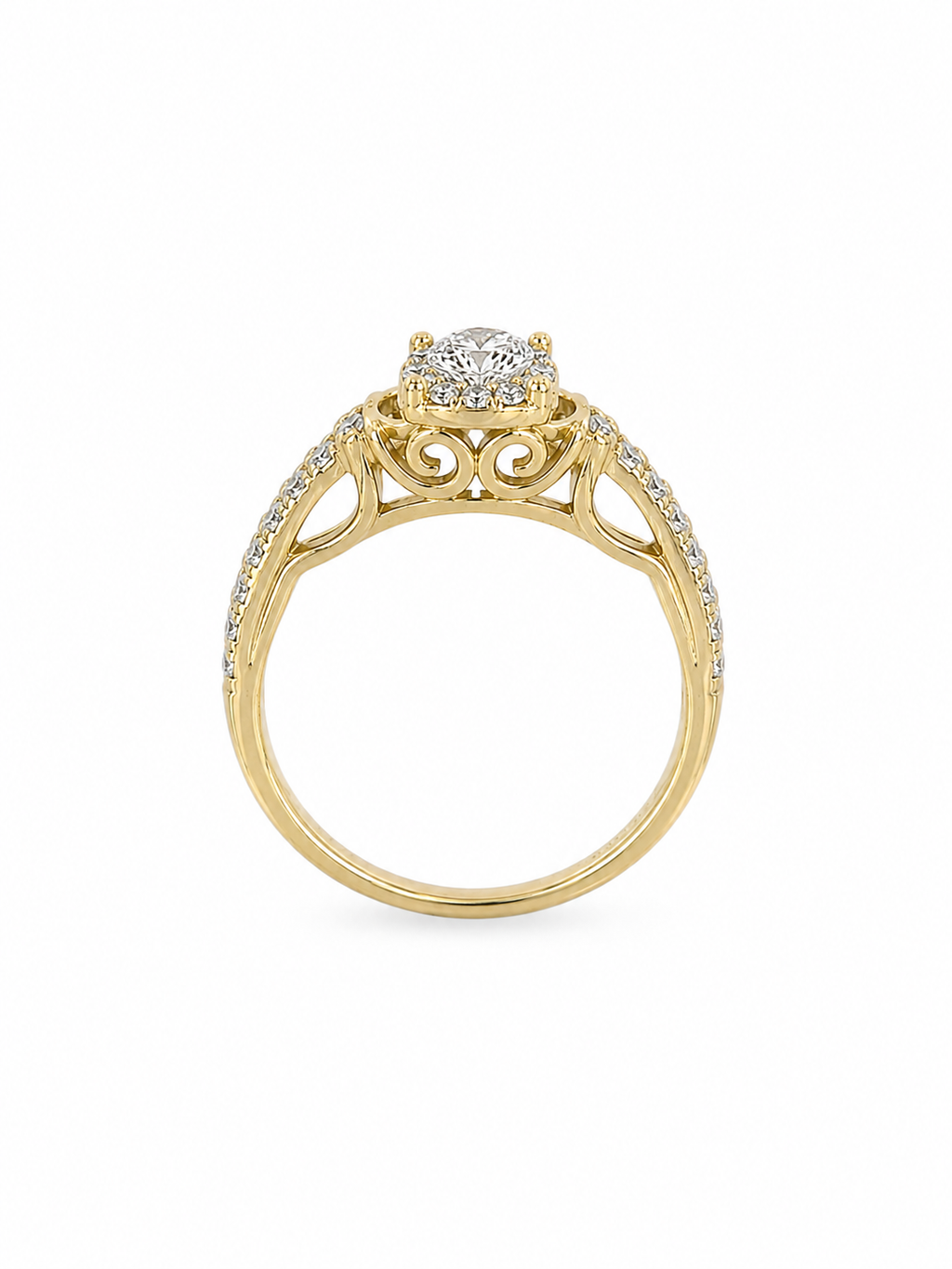 10KT CZ ROUND PROMISE WOMAN'S RING Size 7 Weight 3.6GR