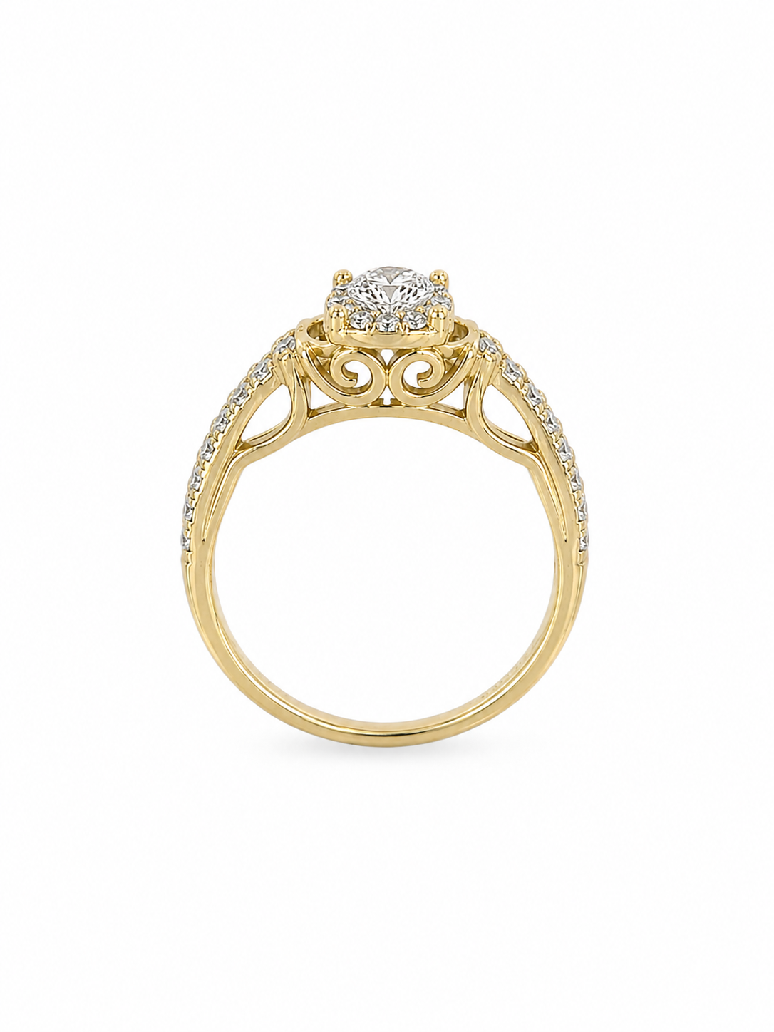 10KT CZ ROUND PROMISE WOMAN'S RING Size 7 Weight 3.6GR