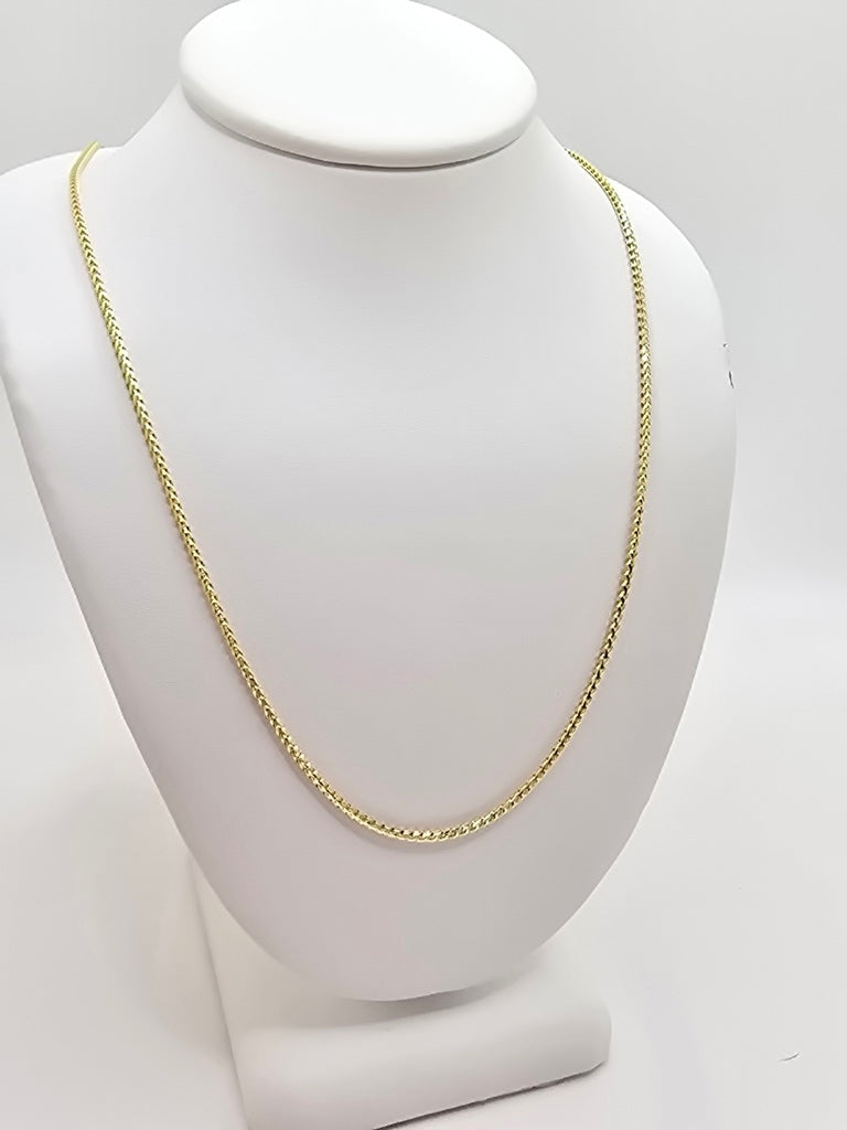 10KT SOLID FRANCO CHAIN Size 24INCH 1.3MM Weight 4.5GR