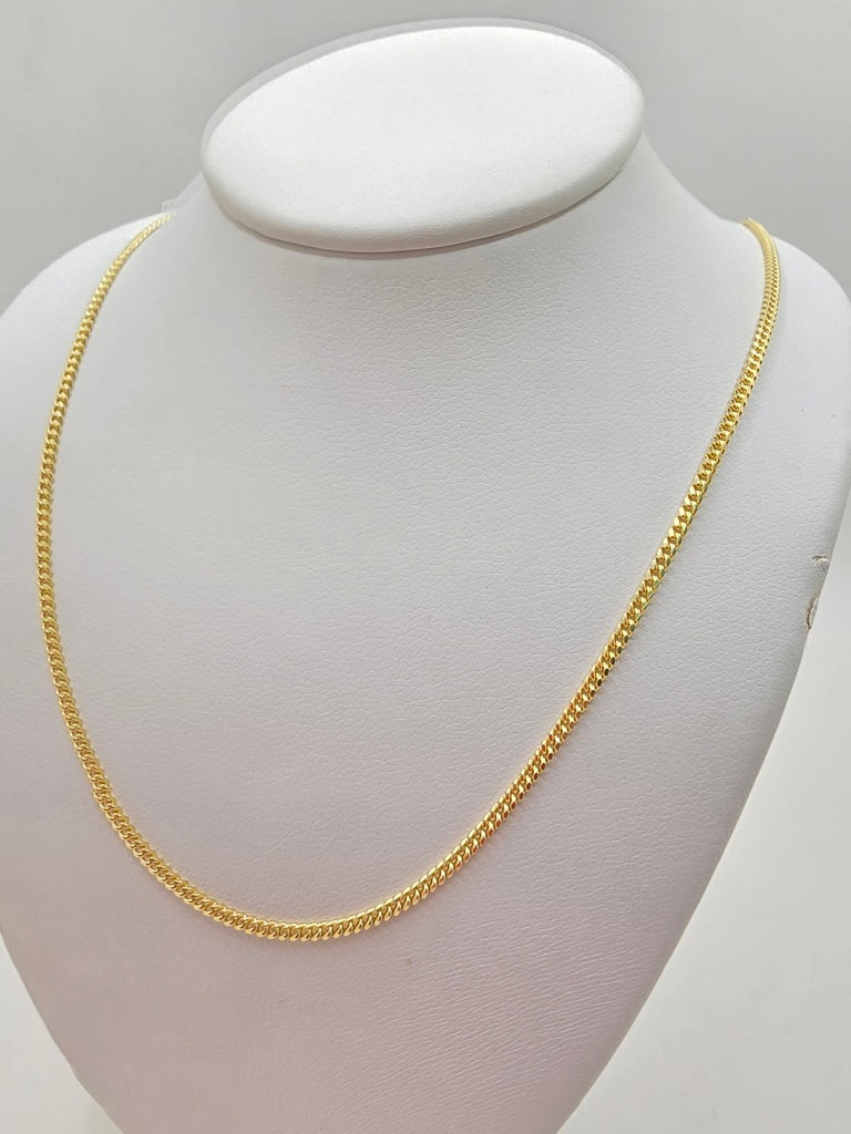 10KT SOLID BABY MIAMI CUBAN CHAIN Size 20INCH 1.5MM Weight 2.8GR
