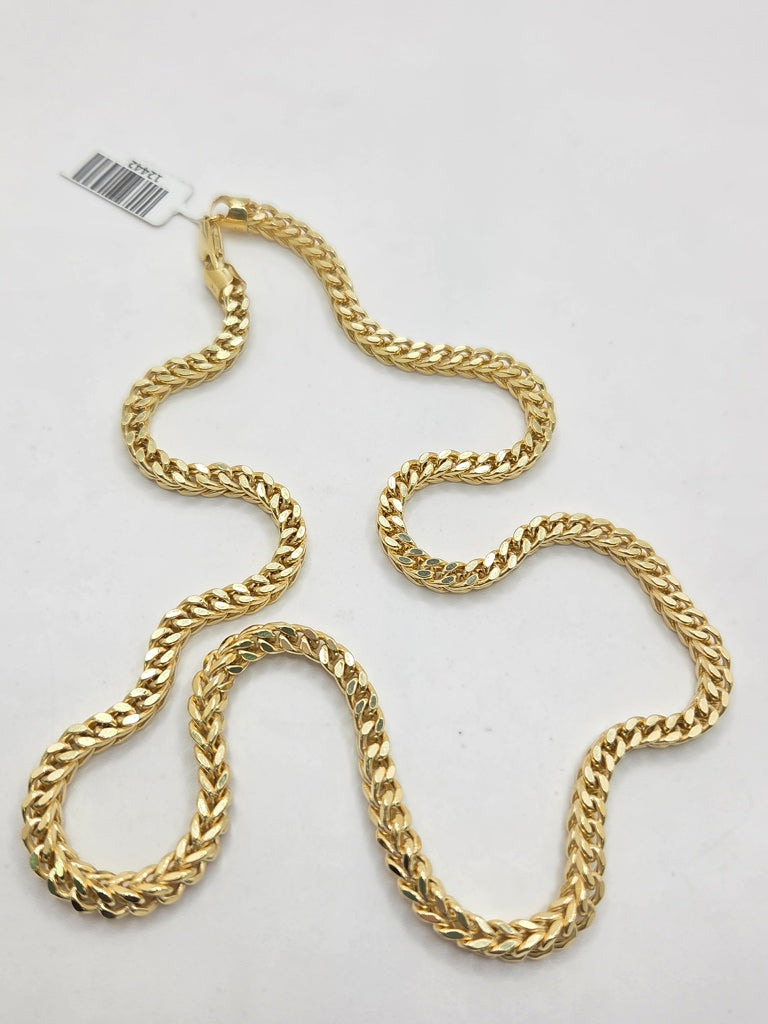 10KT SOLID FRANCO CHAIN Size 22INCH 4MM Weight 48.5GR