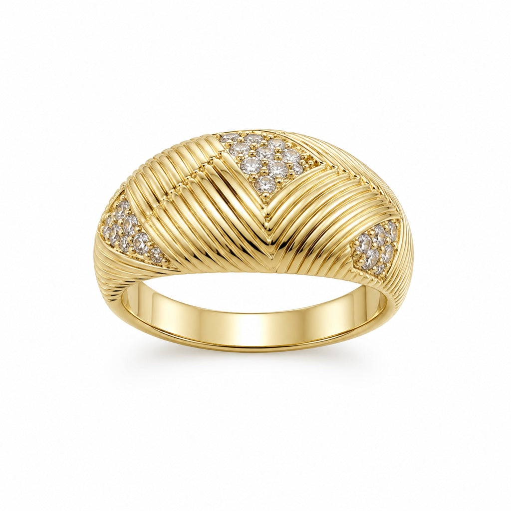 10KT MODERN RING Size 7 Weigth 2.3GR
