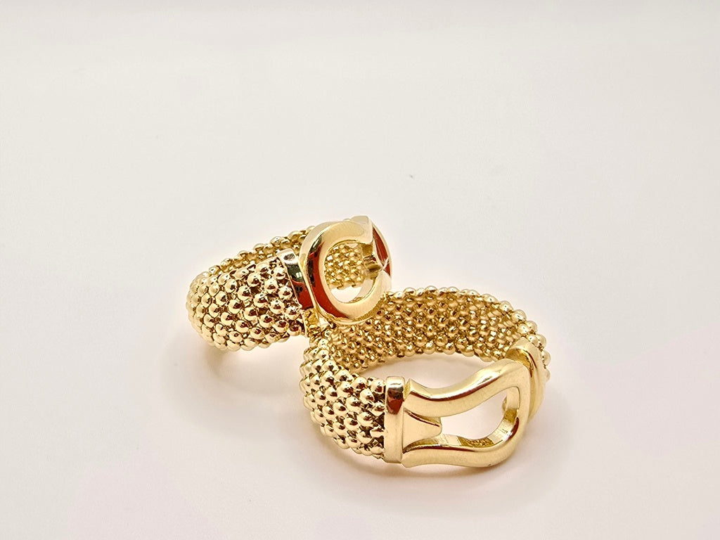 10KT ELEGANT MILANESA RING Size 7 Weigth 4.7GR