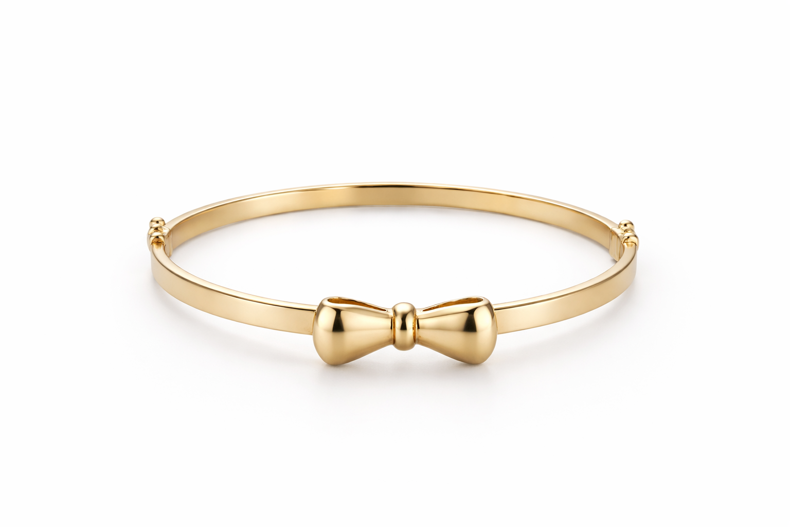 10KT YELLOW GOLD RIBBON BANGLE Size 4MM Weigth 6.5GR