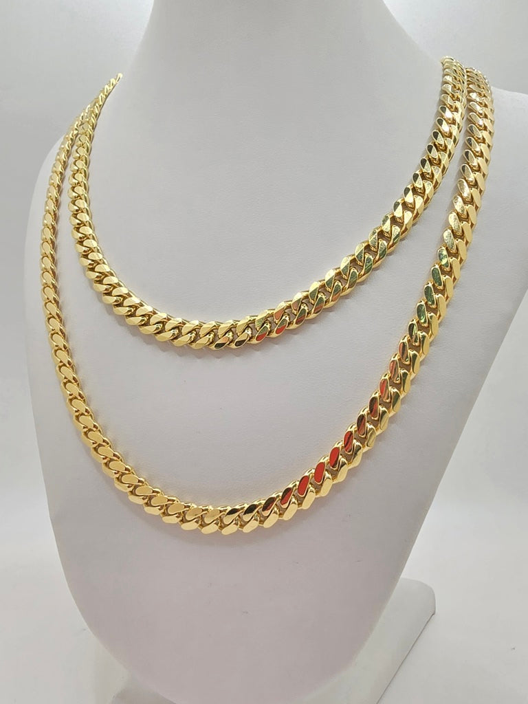 10KT SOLID MIAMI CUBAN CHAIN Size 24INCH 7MM Weight 76.4GR