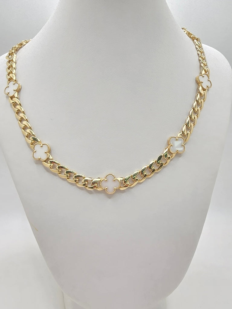 14KT FLOWER NECKLACE Size 18INCH Weigth 24.4GR