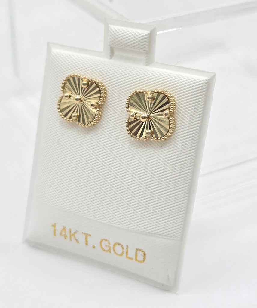 14KT FLOWER EARRINGS Size  Weigth 1.7GR