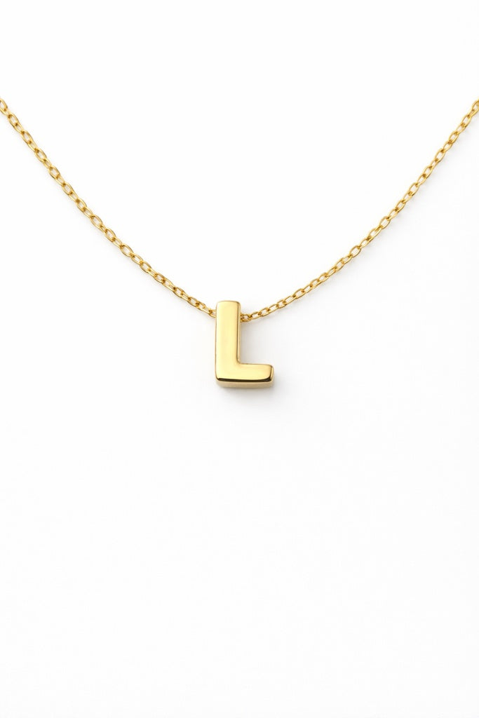 10KT CHAIN WITH LETTER "L" PENDANT Size 18 Weigth 1.28G