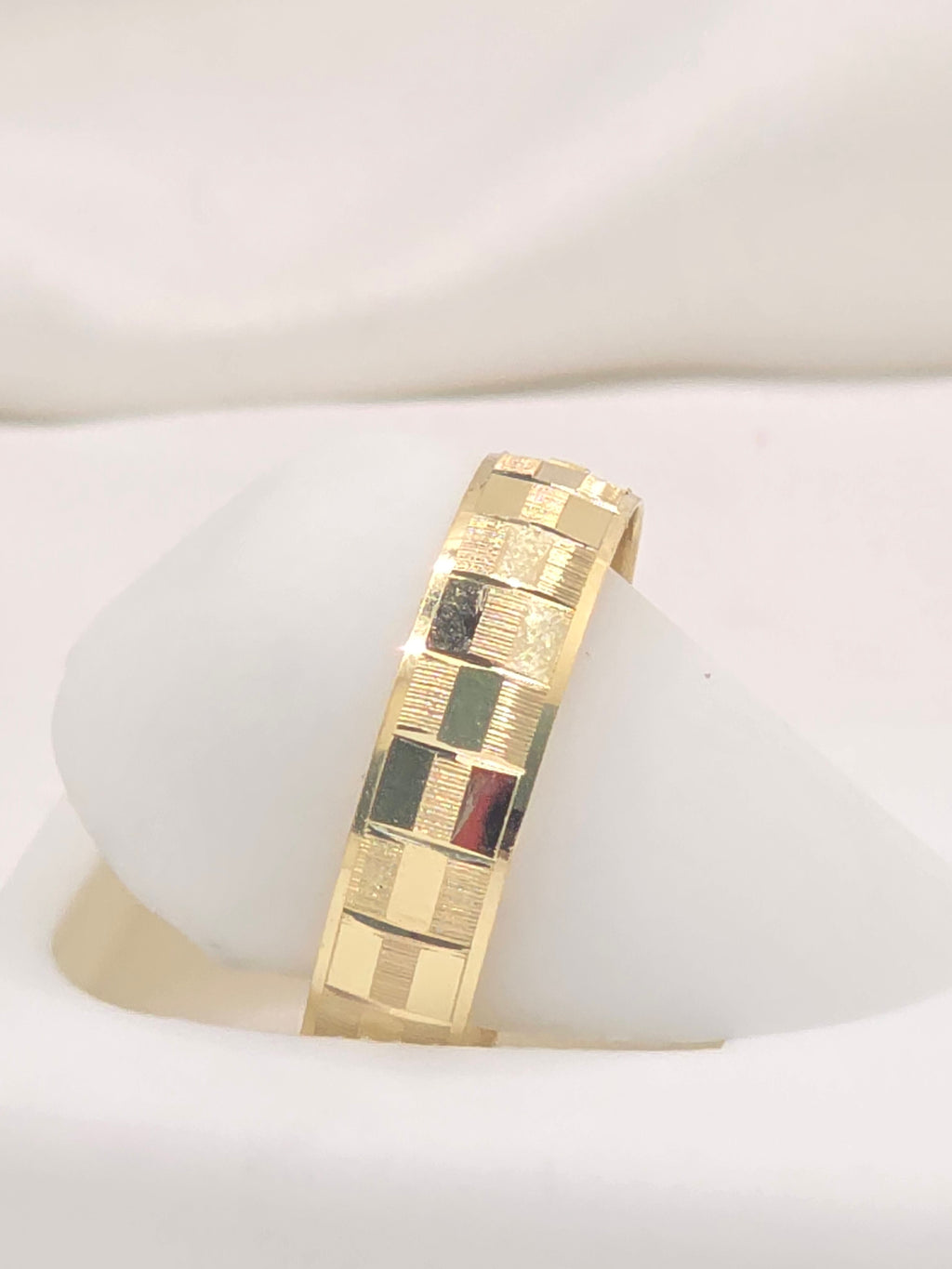 14KT SQUARE CUT MAN'S ENGANGEMENT Size 9 & 11 Weight 1.4GR