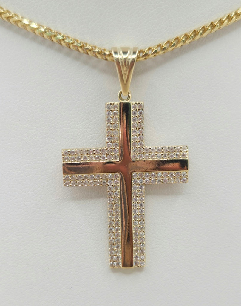 14KT CZ CROSS PENDANT Weight 3.6GR