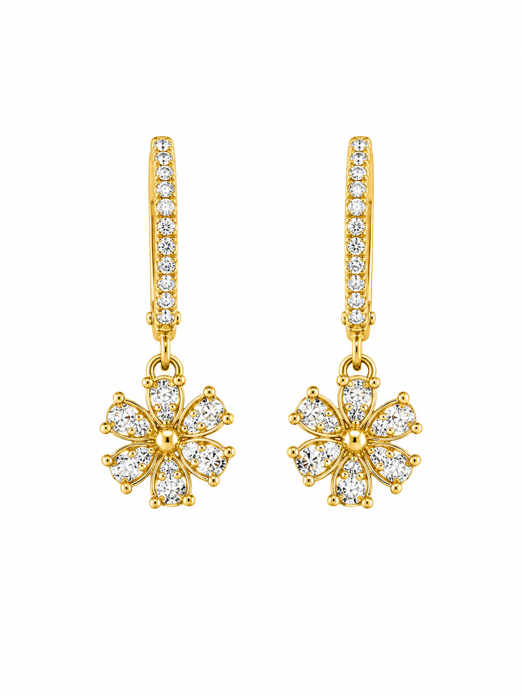 14KT DIAMOND DELICATE EARRINGS Size