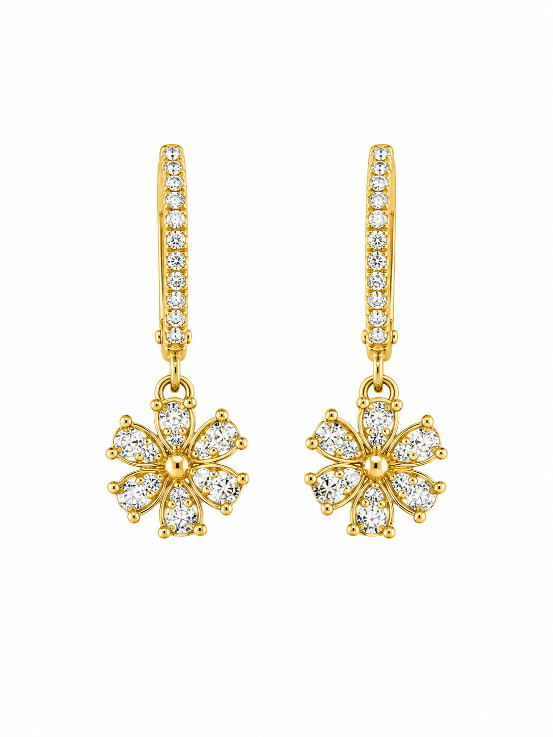 14KT DIAMOND DELICATE EARRINGS Size