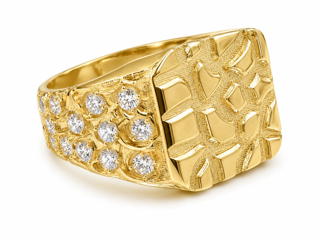10K NUGGET RING Size 11.5