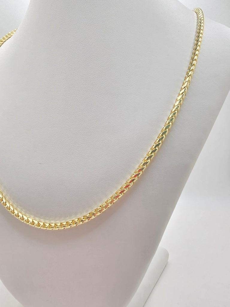 14KT SOLID FRANCO CHAIN Size 24INCH 3MM Weight 31.5GR