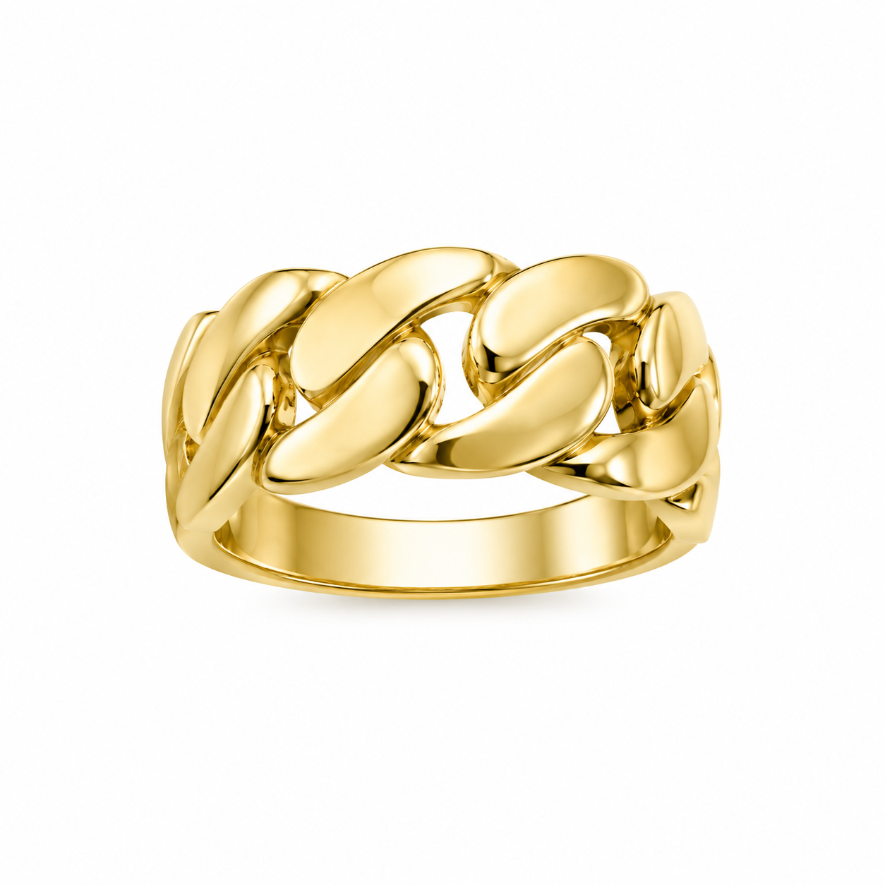 14KT FLAT CHAIN DESIGN RING Size 12 Weigth 6.9GR