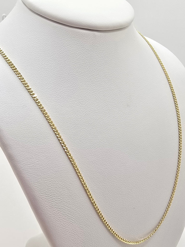 14KT BABY MIAMI CUBAN CHAIN Size 20INCH 1.5MM Weight 3.2GR