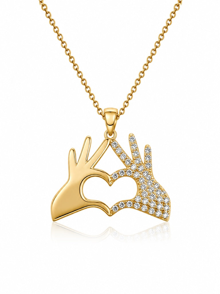 10KT HANDS PENDANT Size