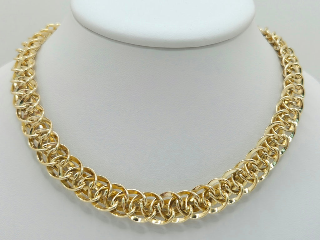 10KT BRAIDED DESIGN NECKLACE Size 18INCH 11MM Weight 18.8GR
