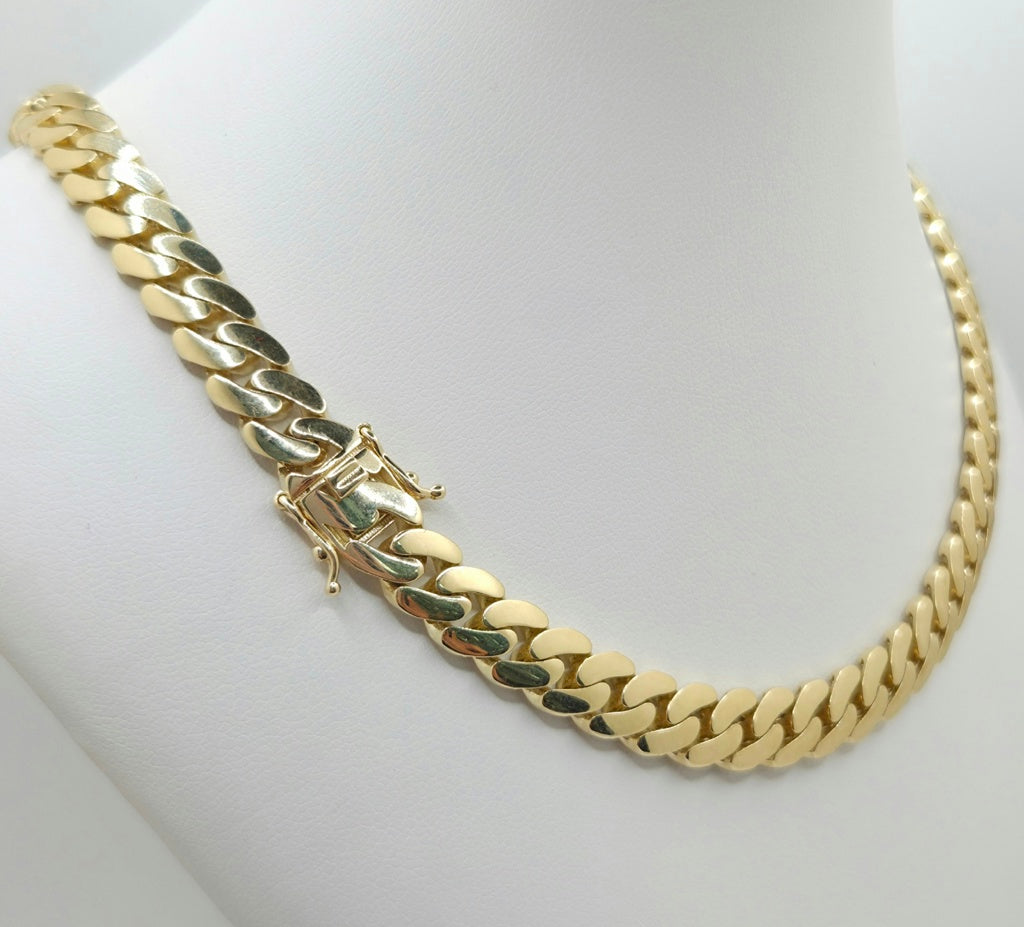 10KT SEMISOLID MIAMI CUBAN CHAIN 7MM 20INCH Weight 29 GRS