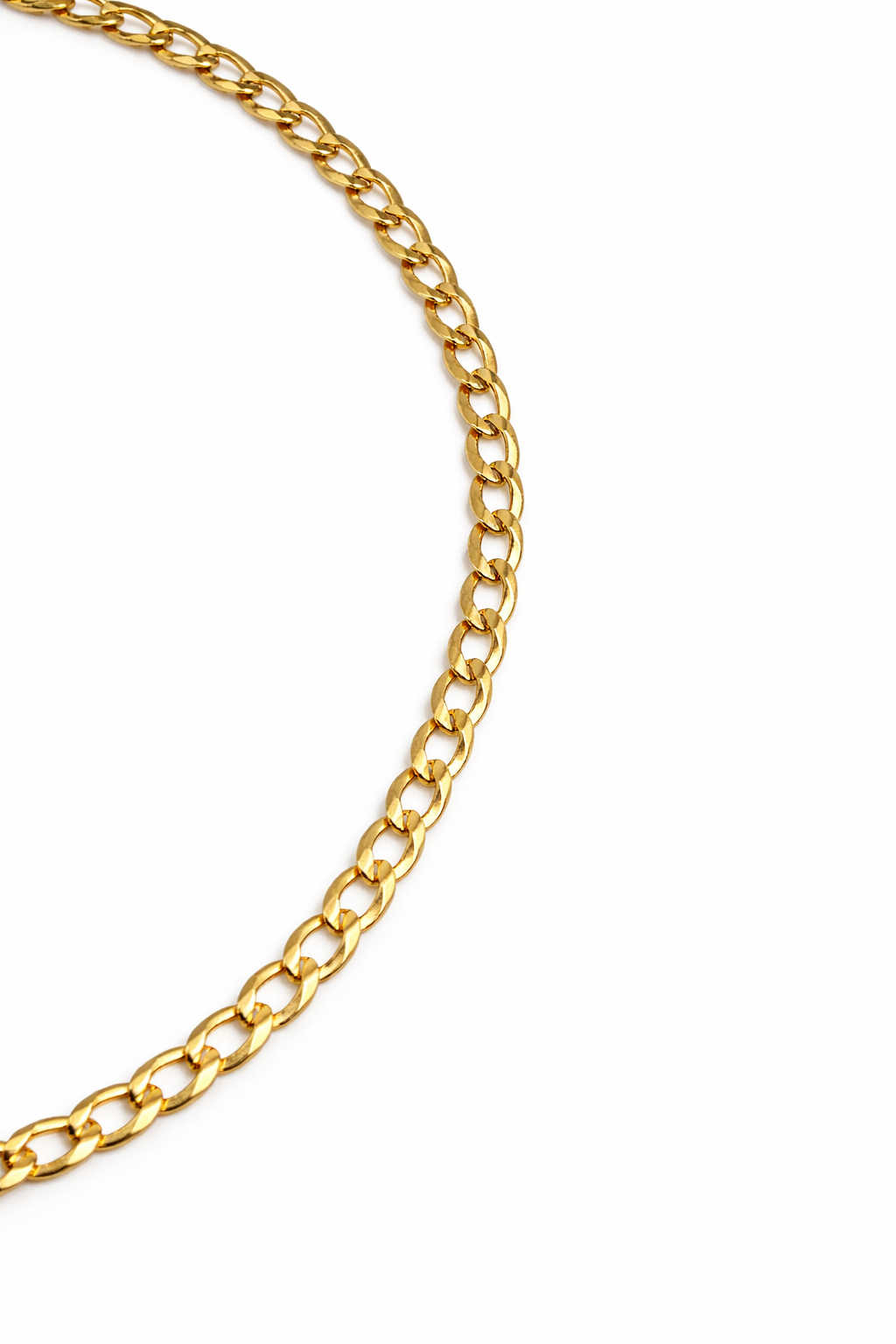 10KT SOLID CUBAN CURB FLAT CHAIN Size 18INCH 2.5MM Weigth 3.9GR
