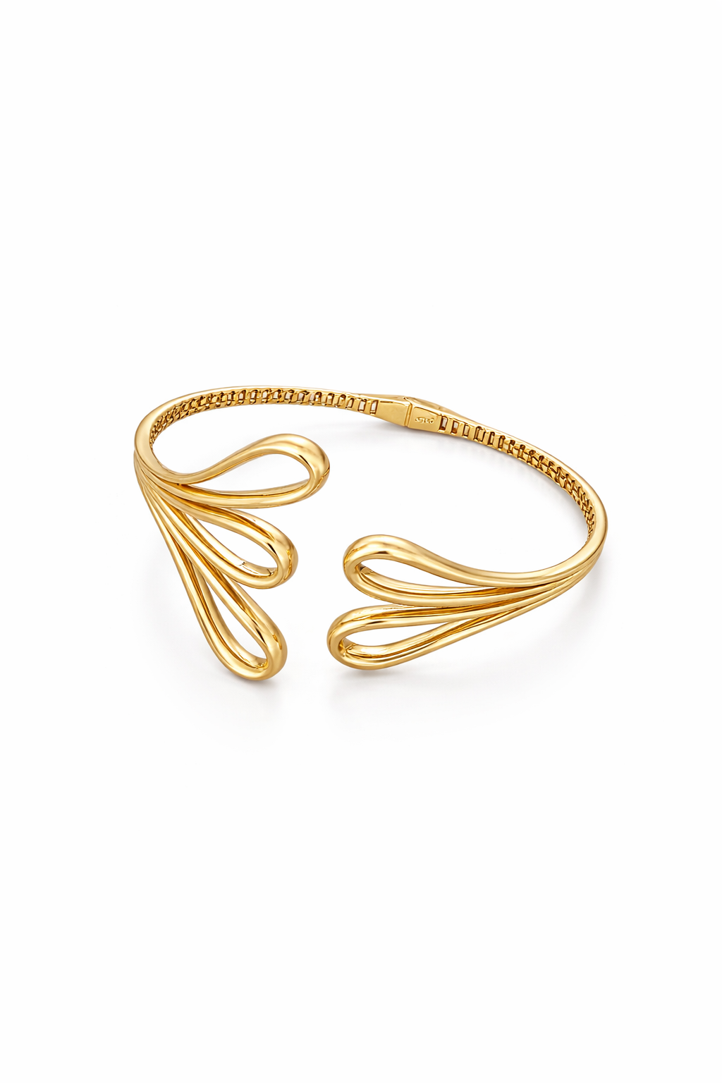 10KT YELLOW GOLD ASYMMETRIC BANGLE Size  Weigth 13.6GR