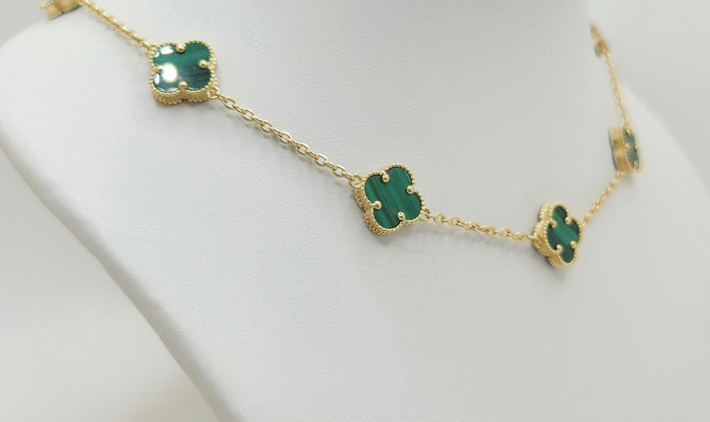 14KT FLOWER CHAIN Size 18INCH Weigth 9.8GR