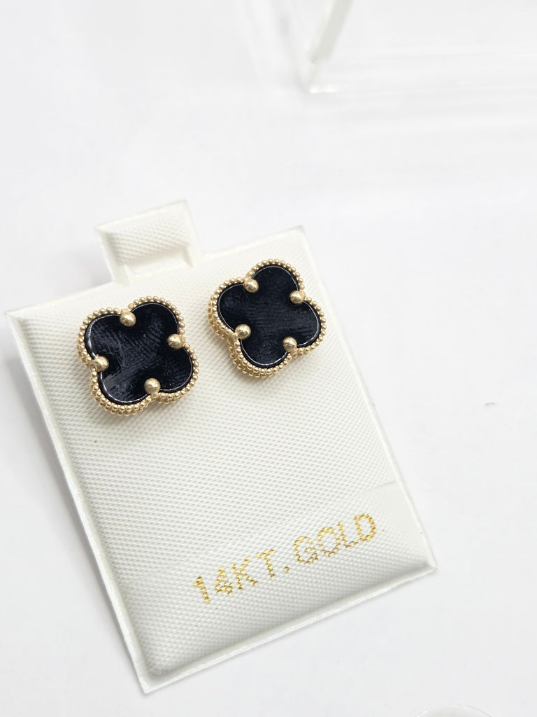 14KT FLOWER EARRINGS Size LARGE Weigth 2.4GR