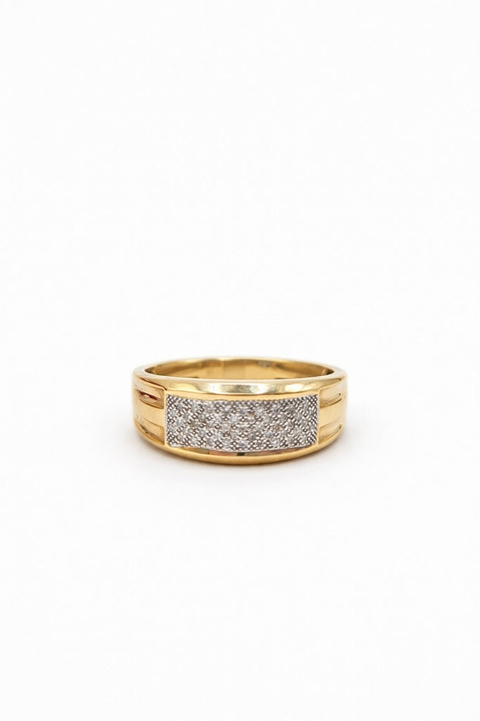 10KT DIAMOND MAN'S ENGAGEMENT RING Size 10/0.15CT