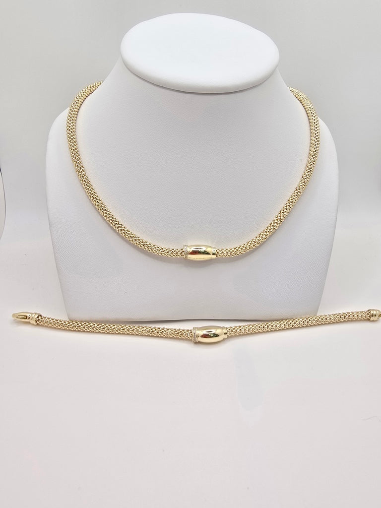 10KT MILANESA NECKLACE  18INCH Weight 16.3GRS
