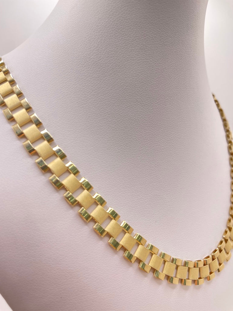 10KT WATCH  STYLE LINK NECKLACE 8.5MM