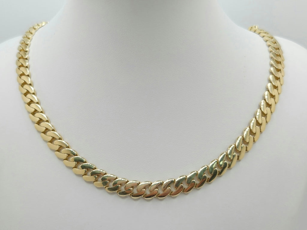 10KT SEMISOLID MIAMI CUBAN CHAIN Size 6MM 16INCH Weight 18.7GR