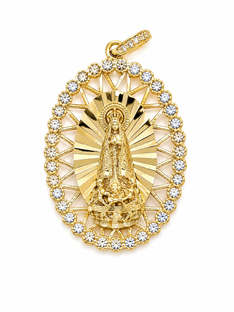 10K VIRGEN DE LA CARIDAD PENDANT Size