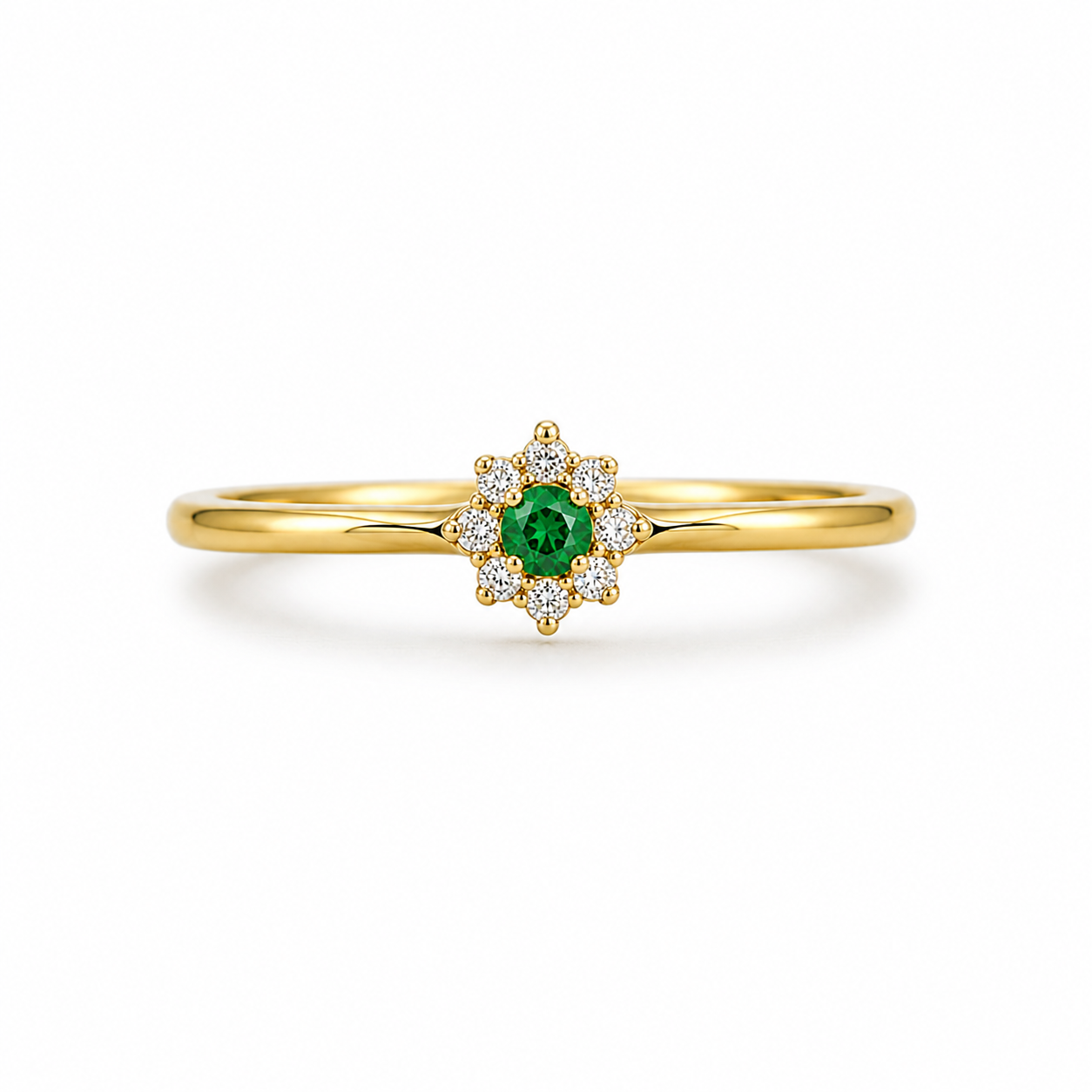 10KT  RING FLOWER GREEN