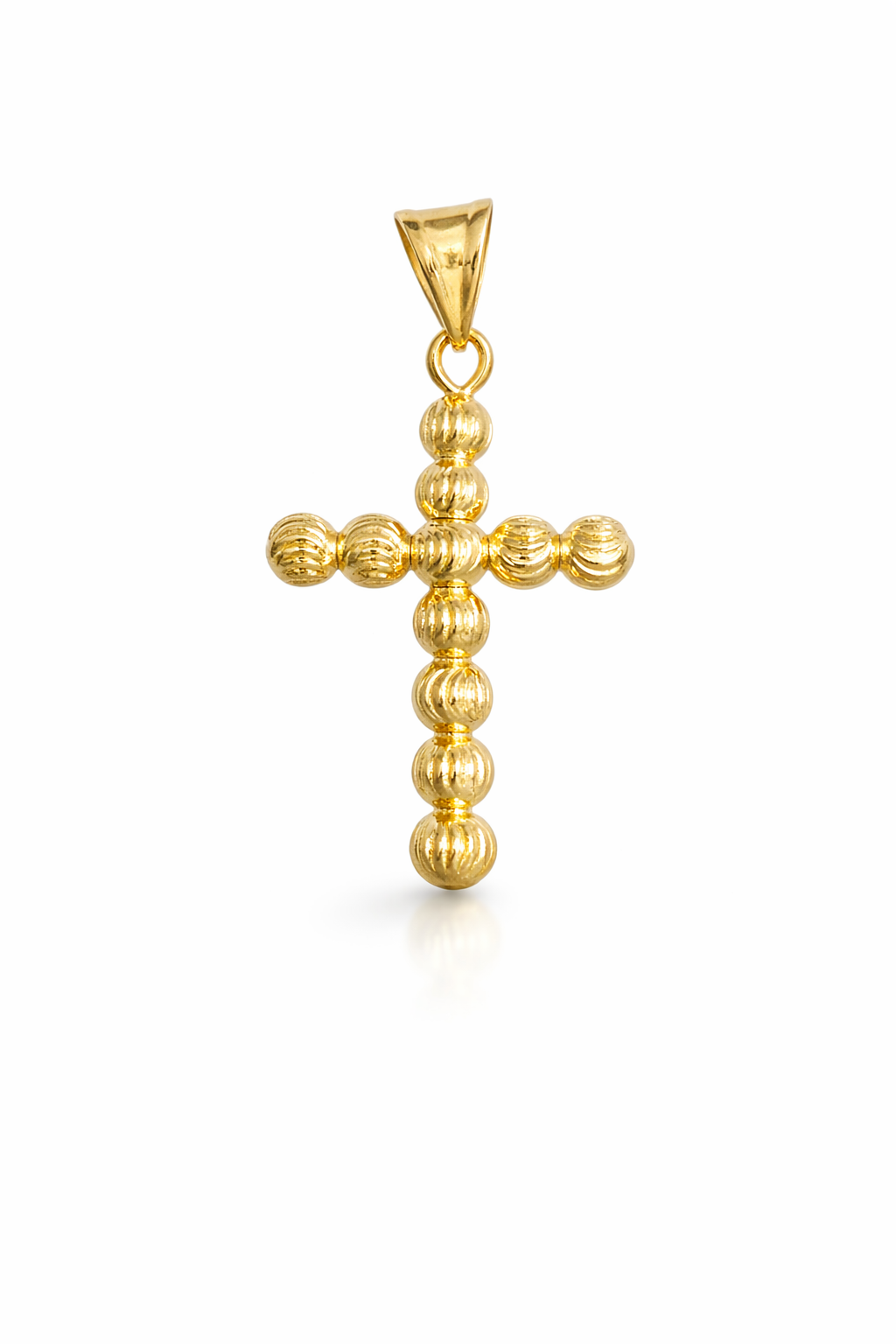 10KT SMALL MOONCUT CROSS PENDANT Weight 1.9GR