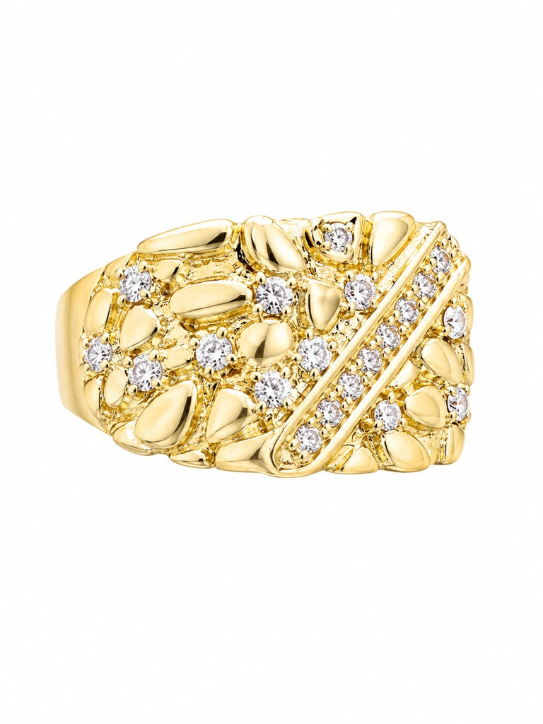10K NUGGET RING Size 11