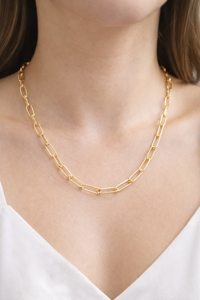 14KT PAPER CLIP CHAIN Size 20INCH 4MM Weigth 6.2GR