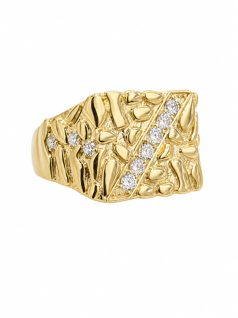 10K NUGGET RING Size 11.5