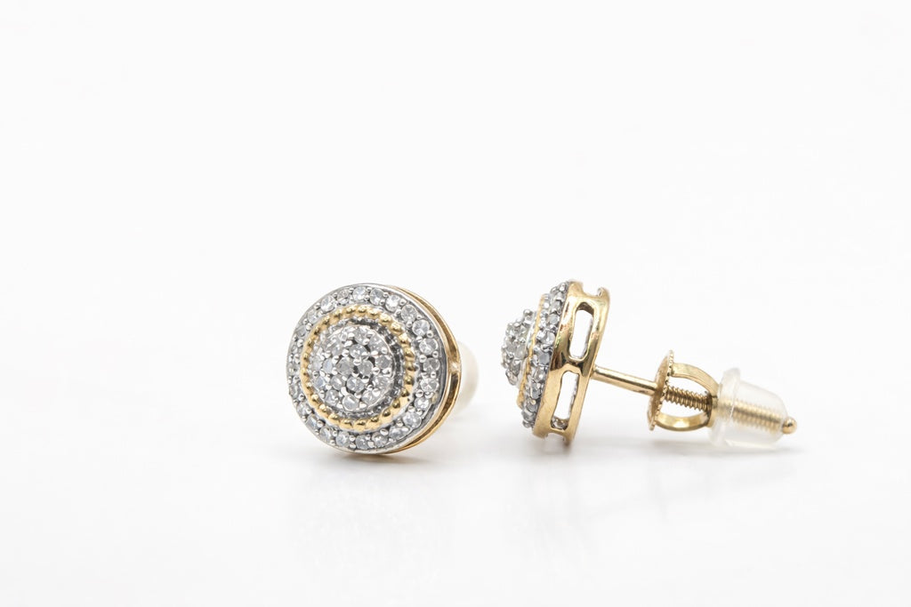 10KT ROUND DIAMOND  EARRINGS