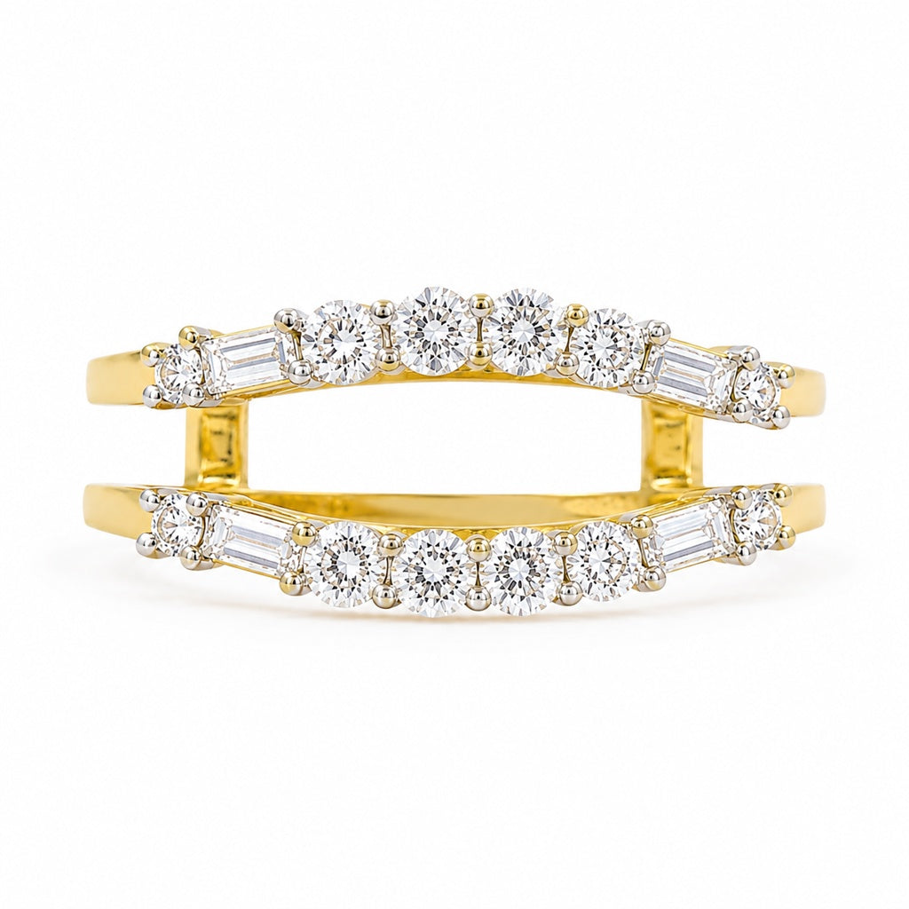 14KT LAB GROWN DIAMOND ENGAGEMENT RING+DIAMOND Size 7