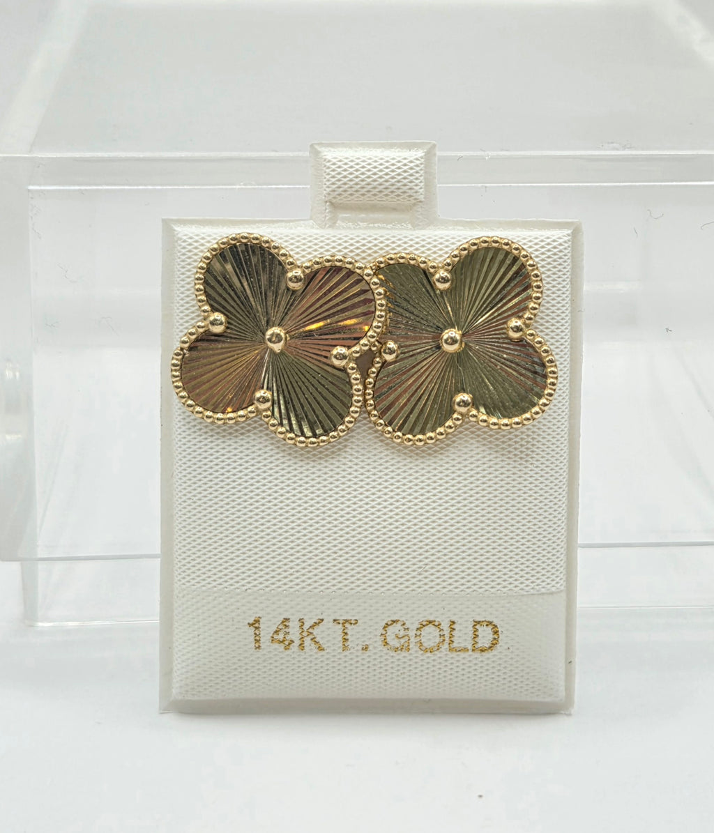 14KT FLOWER EARRINGS Size  Weigth 4.7GR