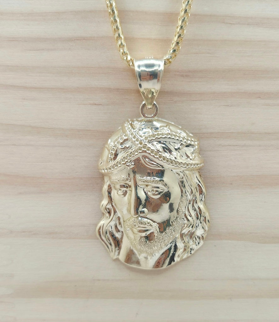 10KT LARGE JESUS FACE PENDANT Weight 5.2GR