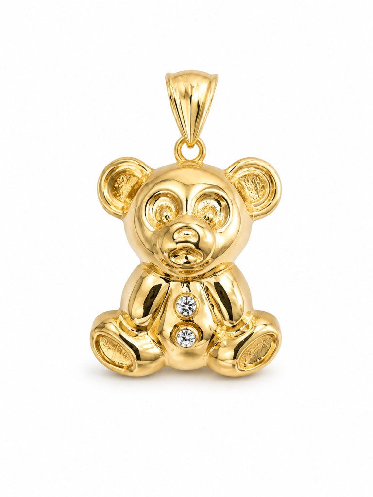 10KT BEAR PENDANT Size