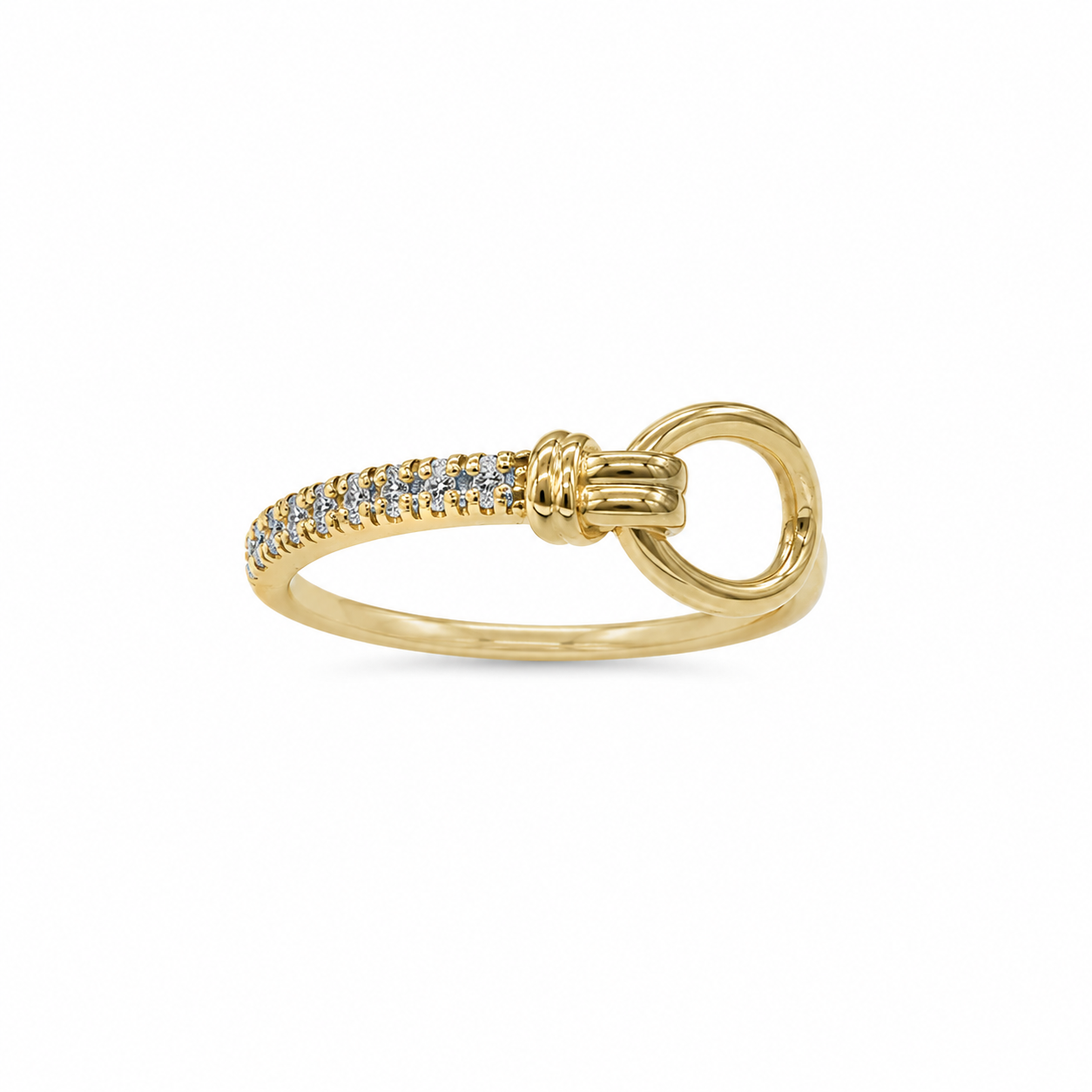 14KT DELICATE OVAL SILHOUETTE RING Size 7 Weight 2GR