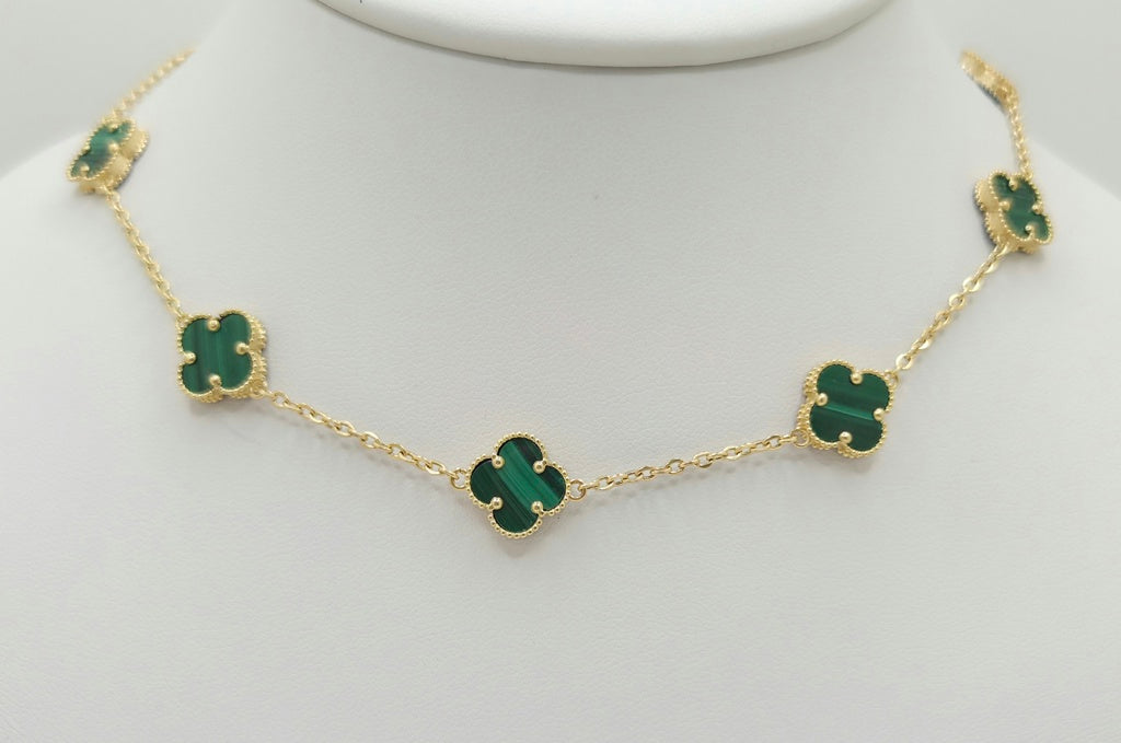 14KT FLOWER CHAIN Size 18INCH Weigth 9.8GR