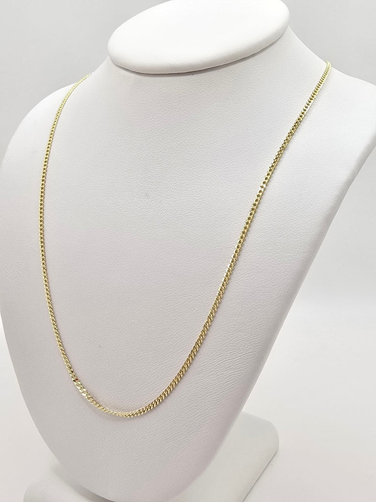 14KT BABY MIAMI CUBAN CHAIN Size 18INCH 1.5MM Weight 2.9GR