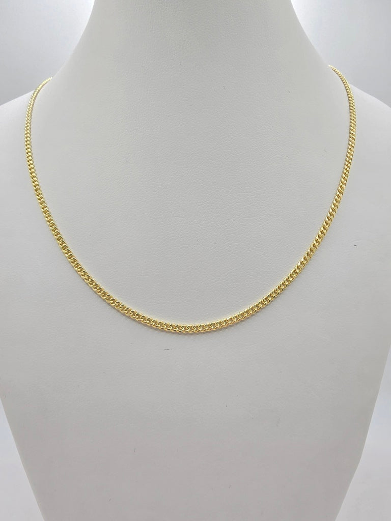 10KT SOLID BABY MIAMI CUBAN CHAIN Size 22INCH 1.5MM Weight 3GR